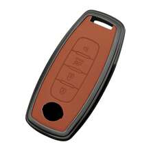 Ốp chìa khóa xe hơi bằng hợp kim kẽm và da chất lượng cao dành cho Nissan X-Trail T33/Kicks/Qashqai J12/Juke/Teana/Altima/Ariya - Vỏ bảo vệ chống trầy xước kèm móc khóa - Nhiều màu - Xem 6