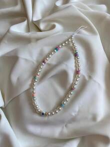 1条潮流多巴胺彩虹串珠手机挂绳，珍珠恶魔眼手机带，独特非主流手机/包包/钥匙链两用吊坠，适合作为母亲、家人、朋友的生日、节日礼物 - 彩色 - 查看 7