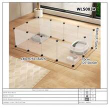 Valla transparente para mascotas, valla interior entrelazable para gatos/perros, barrera para mascotas pequeñas de libre combinación - Multicolor - Ver 14