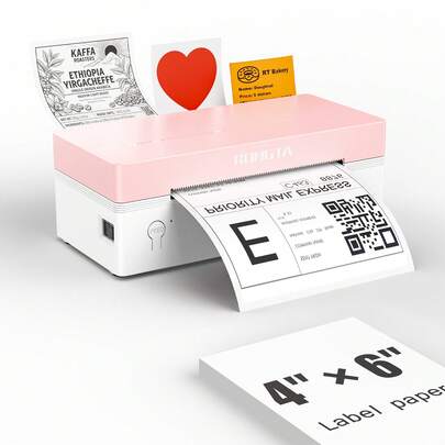 RONGTA Thermal Label Printer RP425 - Inkless Desktop Printer, Compatible With Mobile Phones And Computers, Ideal For Printing Shipping Labels For Home/Warehouse/Small Business, Compact Desktop Printer