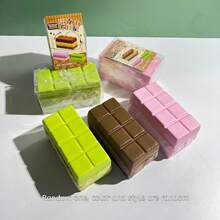 15cm Extra Large Soft Slow Rebound Chocolate Bar Squeeze Toy, Relaxing Stress Relief Chocolate Brownie Cake Fidget Toy, Student Stall Mixed Boxed Set - Multicolor - View 9