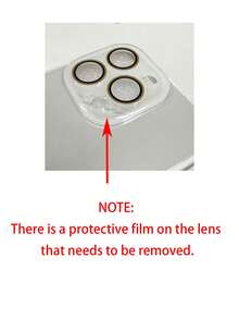 奢华实心亮面玻璃手机壳，兼容 17 Pro Max、16、15、14、13、12、11 Pro Max，镜头保护，防震边框，硬质后盖 - 白色 - 查看 7