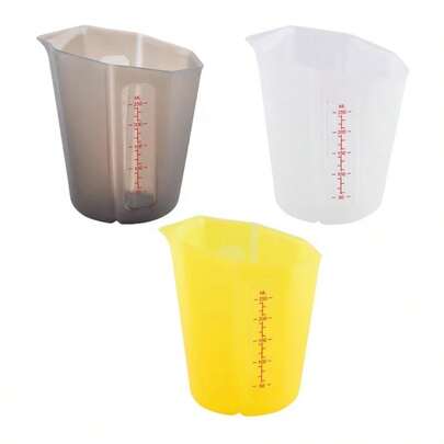 1 chiếc cốc đong silicon gấp gọn sáng tạo, cốc làm bánh có vạch chia kép rõ ràng, cốc đong sữa 250ml, dụng cụ làm bánh, cốc đong gấp gọn