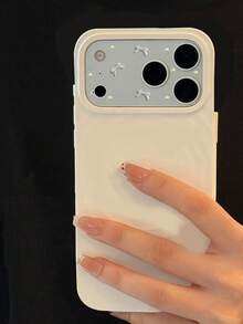 Miếng dán bảo vệ ống kính camera trong suốt hình nơ 3D dễ thương, tương thích với iPhone 17 Pro Max 17Pro, quà tặng mùa xuân cho các bữa tiệc. - nơ trắng - Xem 2