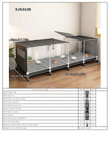 Transparent Visible Chick Rearing Cage With Wheels, Removable Pull-Out Tray, Easy To Clean, Small Chicken Duck Pet Cage - Multicolor - View 21