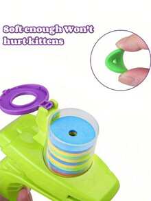 Interactive Cat Toy Launcher, Foam Disc Launcher For Indoor Play, Battery-Free, Fun For Kittens & Adult Cats,Cat Essential - Multicolor - View 6