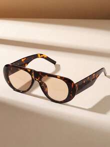 Leopard Frame Luxury Pilot Aviator Sunglasses For Women, Birthday Gift And Vacation Accessory - Leopard Tea - View 2