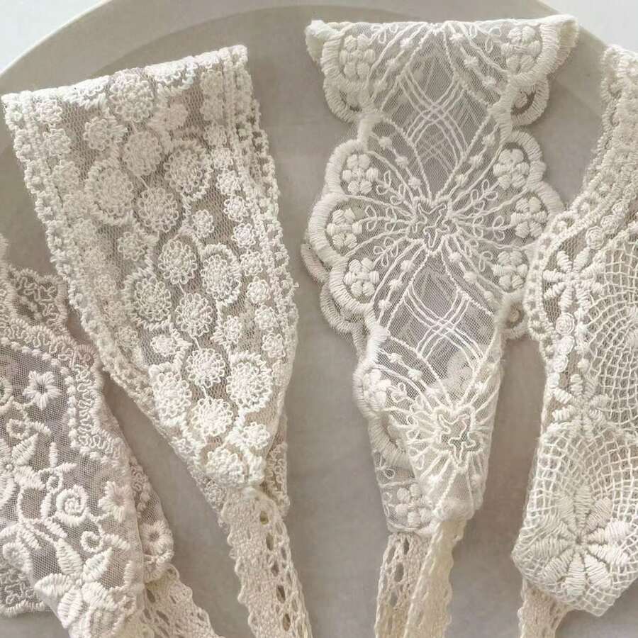 1pc Vintage Floral Lace Headband For Women/Kids,Refreshing Scandinavian Style Headband,Headscarf,Decorative Accessory - Multicolor - View 1