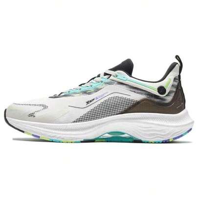 XTEP Men's Running Shoes, Comfortable Breathable Sports Shoes, Commuting Comfortable Sports Shoes, 877219110048 Black/Canvas White