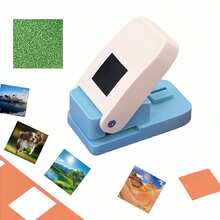 クラフトパンチ スクエアパンチ ハンドメイド スクラップブッキング レバー エンボス加工 ミニ ファンシー 手芸 紙工芸 ギフト作成 (四角25*25mm) - ホワイト - チェックする 9