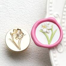 压纹花卉图案系列蜡封模具，玫瑰、蒲公英、郁金香，铜质模具 - 多色 - 查看 13