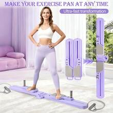 2-In-1 Ski Machine & Pilates Board For Home Gym, Adjustable Foldable Fitness Equipment With Resistance Bands, Full Body Workout Trainer For Legs, Core, Abs & Glutes ,Multifunctional Ski Machine & Pilates Board, Adjustable Home Gym Fitness Equipment With Resistance Bands, Full Body Workout Trainer For Legs, Core, Abs, Glutes & Strength Training - Pink - View 6