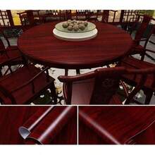 1 Roll Red Wood Grain Wallpaper, Waterproof Removable Contact Paper, Imitation Wood Plank For Bedroom, Bathroom, Kitchen Wall, Furniture, DIY Vinyl Wallpaper, 17.7inX39.3in/118.1in/196.8in - Red - View 4