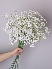 5/10PCS Artificial Gypsophila Breath Branches, PE Material, 4-Branch 12-Head Design, Ideal For Elegant Table Decorations, Weddings, And Seasonal Decorations. No Power Or Batteries Required. Suitable For Floral Decorations In Various Settings. - White - View 14
