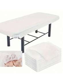 Elastic Banded Disposable Massage Sheet, Suitable For Facial, Body, And Skin Care Treatments In Beauty Salons. Dimensions: 84 X 35 Inches, White - Multicolor - View 4