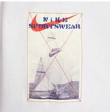 Nike 男子新款寬鬆針織休閒運動T卹 - 白色 - 查看 4