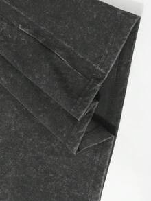 Disney Official Licensed Zootopia Officer Clawhauser Retro Print Vintage Wash 230g Cotton Crew Neck Unisex Tee - màu đen - Xem 4