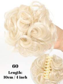 爪夹式凌乱发髻假发片 合成波浪发髻甜甜圈盘发发髻假发片 女士女孩接发 - 彩色 - 查看 25
