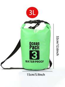 1件装，户外防水袋，用于存放沙滩泳衣和游泳包。游泳背包，配有双肩背带，防水设计，适合漂流。户外PVC防水袋，适用于潜水和漂浮，防水游泳袋，防水水桶袋。 - A - 查看 3