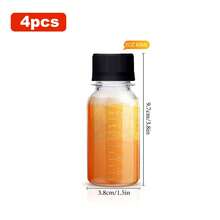 4/8pcs 2/3.3oz Plastic Juice Bottles With Lids And Measurement Marks, Small Plastic Travel Bottles With Caps, Suitable For Juicing, Smoothies, Milk And Other Homemade Beverages - View 19