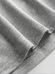 男童宽松印花T恤，泼墨游戏手柄图案，袖子上印有“GAME”字样滴墨标语，休闲落肩设计，适合上学、电竞比赛、日常休闲穿着，夏季青少年服装 - 灰色 - 查看 5