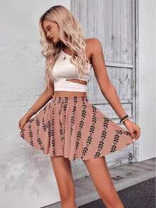 2026 Summer New Arrival Dresses Sweet Floral Print Youthful Women's Fashion Ruffled Skirt - 灰色 - 查看 7