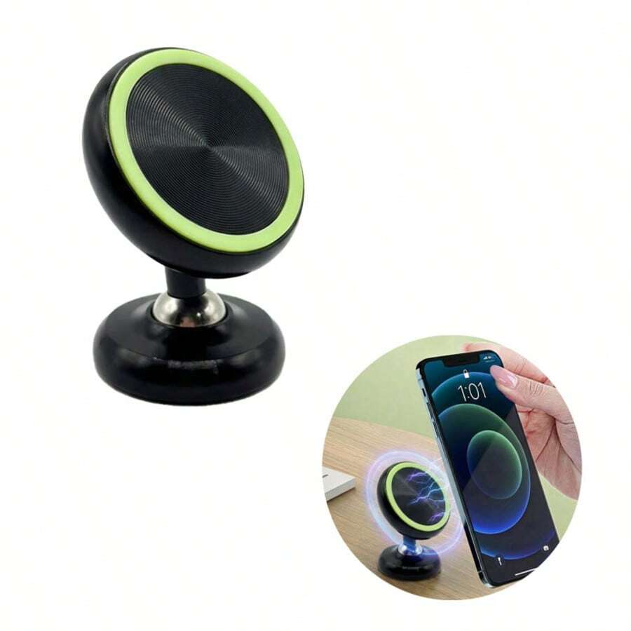 夜光磁性手机支架，金属球头多角度可调，强磁车载仪表盘支架，夜间可见，解放双手，兼容所有手机型号