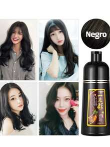 Shampoo Tinte Instantáneo Cubre Canas Jengibre Natural 500ml - Negro - Ver 4