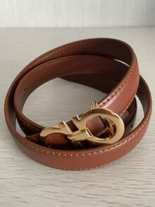 1 pezzo Cintura elastica in stile boho con fibbia a forma di cuore con perle finte, di design geometrico, adatta per uso quotidiano, pendolarismo, eventi tutto l'anno - Multicolore - Visualizzare 6