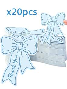 1/20/50/100pcs Pink Bow Mini Thank You Cards - DIY Blank Cards For Business, Restaurant, Anniversary, Graduation, Birthday, Wedding, Baptism, Thanksgiving, Teacher's Day And Other Occasions To Express Gratitude To Customers, Friends And Family - A - View 12