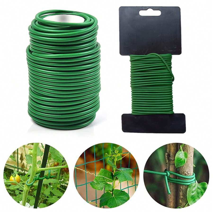 Amarração reutilizável para plantas de jardim, fita flexível para torcer galhos, arame resistente e macio para decoração de jardinagem. - A - Ver 1