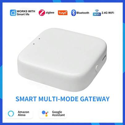 YFK Doodle Zigbee Bluetooth Smart Gateway Center Multi-Mode Automation Controller, Supports Smart Life App Remote Control, Is Compatible With Alexa And  Assistant, And Is Suitable For Smart Home Systems