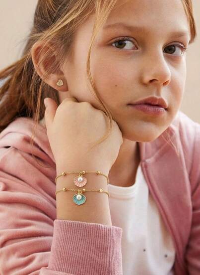 Conjunto de 3 pulseras lindas de moda con  de conchas y perlas sintéticas con cuentas para niñas, amigas, accesorios para fiestas y vacaciones de verano en la playa o para uso diario como regalo