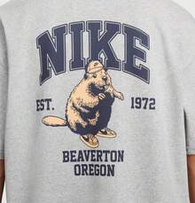 Nike 男子新款寬鬆針織休閒運動T卹 - 灰色 - 查看 4