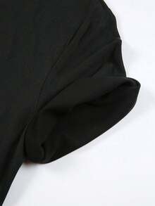 Disney &  Valentine's Day "XOXO" Graphic Women's Short Sleeve T-Shirt Sweet & Romantic Casual Top - màu đen - Xem 6