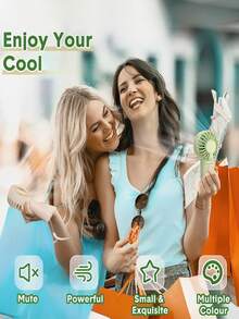 7/3/2/1pc Mini Portable Fan With Hanging Rope, Portable Fan Handheld Fan, AAA Battery Powered On Fan, Battery Operated Lightweight Small Pocket Fan - Party Gift For Summer And For Outdoor,Sport,Travel,Kitchen,Bedroom,Office,And For Woman,Man,Adult (Batteries Not Included, Need To Be Purchased Separately) - Multicolor - View 6