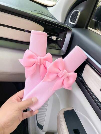 Cute Bear & Rabbit Car Seat Belt Covers, Creative Car Safety Belt Shoulder Pads, Interior Accessories For Women