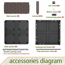 1/2/3 Grid Self-Watering Elevated Planter Box, Modular Raised Garden Bed With Legs, Outdoor Standing Planter For Patio Garden - 1 網格 - 查看 5