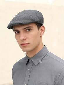 1/2/3pcs Men's Solid Color Adjustable Beret Hat, Fashion Outdoor Casual Hat Suitable For Autumn/Winter Street, Business, Gatherings - Multicolor - View 5