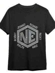 Camiseta Bling Nueva Edición - Rhinestone NE For Life, The Culture Tour - Camiseta con Gráficos Divertidos para Hombre - Manga Corta - Negra - Regalo Perfecto para Amantes de la Música y Fans de la Nueva Edición - Negro - Ver 1