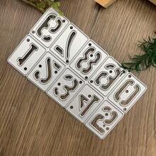 0-9 Number Metal Cutting Dies, Used For Card Making DIY Craft Die-Cutting, Carbon Steel Embossing Template, Metal Template Scrapbook Tool - DX328 - View 4