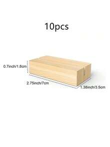 6/12/15pcs Wooden & Acrylic Table Card Holders, Table Number Display Stands, Suitable For Wedding, Engagement, Bridal Shower, Birthday, Ball, Home Kitchen Party Supplies - Natural Wood Base - View 11