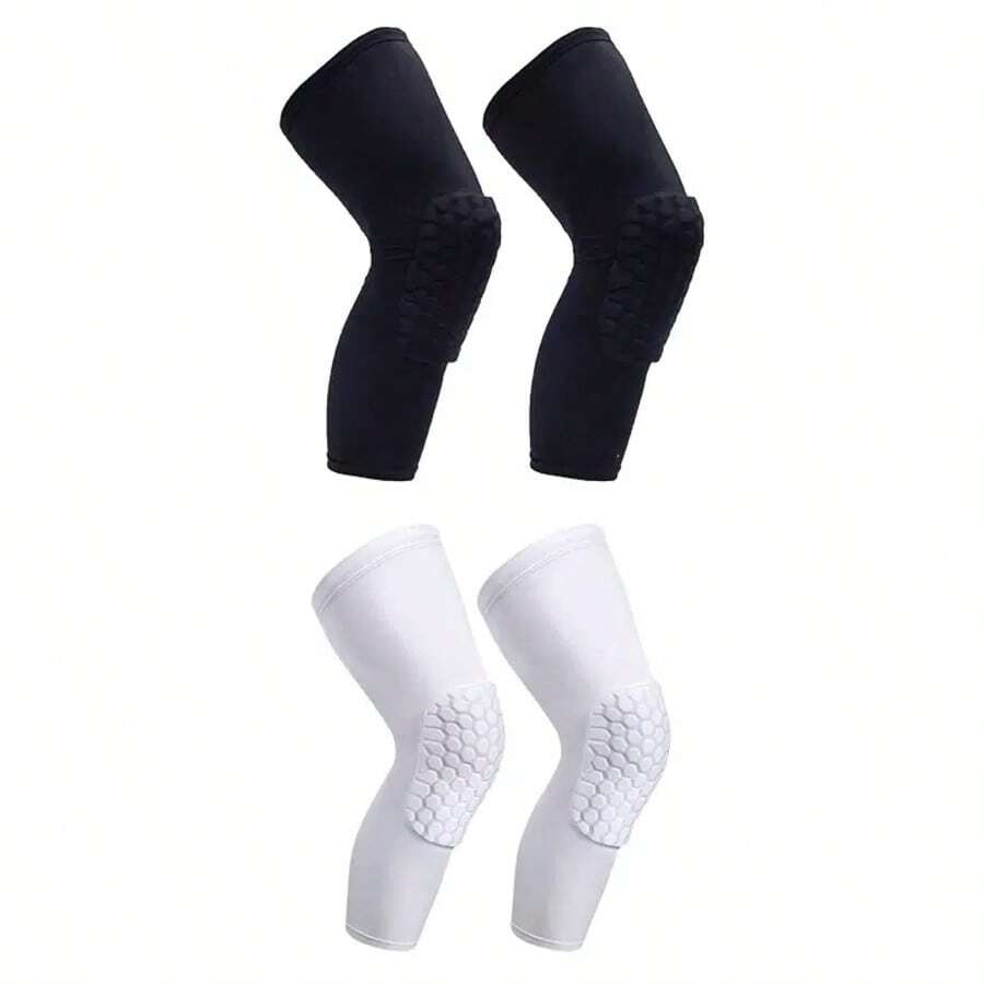 1/2pcs Compression Knee Pads Leg Sleeves, Protective Gear For Basketball, Soccer, Volleyball, Cycling - Multicolor - View 1