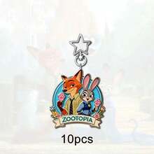 Disney 5/10 '' Nick And Judy Metal Keychains, High-Quality Anime Character Keyrings With Star-Shaped Clasps, Can Be Used As Bag Charms And Collectibles - View 6