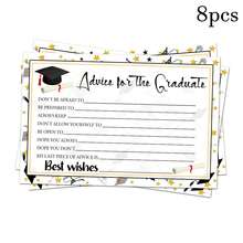 4pcs/8pcs/12pcs DIY Handwritten Greeting Postcards, Graduation Gift Bags With Handles, "Congratulations On Graduation" And "You Did It" Black And Gold Paper Bags, Graduation Party Favors - Multicolor - View 11