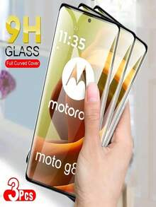3pcs Curved Tempered Glass Screen Protector Film Compatible With Moto Edge 60 60 Pro 60 Fusion 50 50 Pro 50 Fusion 50 Neo 50 Ultra 40 Pro 40 Neo 9H+ Hardness, Full Coverage, Anti-Fingerprint, Bubble-Free, Case-Friendly - Clear - View 14