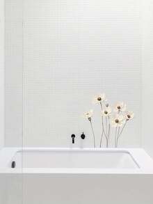 1 pieza Adhesivo de pared de flores silvestres minimalista, adecuado para decorar la sala de estar, el dormitorio, el baño, el armario, la ventana, autoadhesivo y removible - 1PC - Ver 5