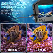 Fish Finder With 4.3-Inch LCD Screen, Infrared Night Vision Light, IP68 Waterproof, 5000mAh High-Capacity Battery, Portable Underwater Camera, Suitable For Ice Fishing, Sea Fishing, And Raft Fishing. - 黑色 - 查看 3