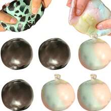 1/2个酥脆挤压球，缓解焦虑玩具，手指玩具，减压玩具，复活节玩具，挤压玩具，减压玩具，缓解焦虑和放松，派对礼物，小礼品袋填充物，生日礼物，挤压减压玩具，金字塔形减压挤压玩具 - 彩色 - 查看 7