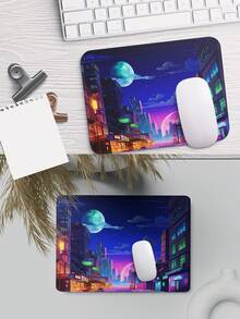 霓虹城游戏桌鼠标垫 XL 加长鼠标垫 游戏键盘电脑办公笔记本电脑鼠标垫 皇后尺寸鼠标垫 缝边防滑橡胶底座 - 查看 6
